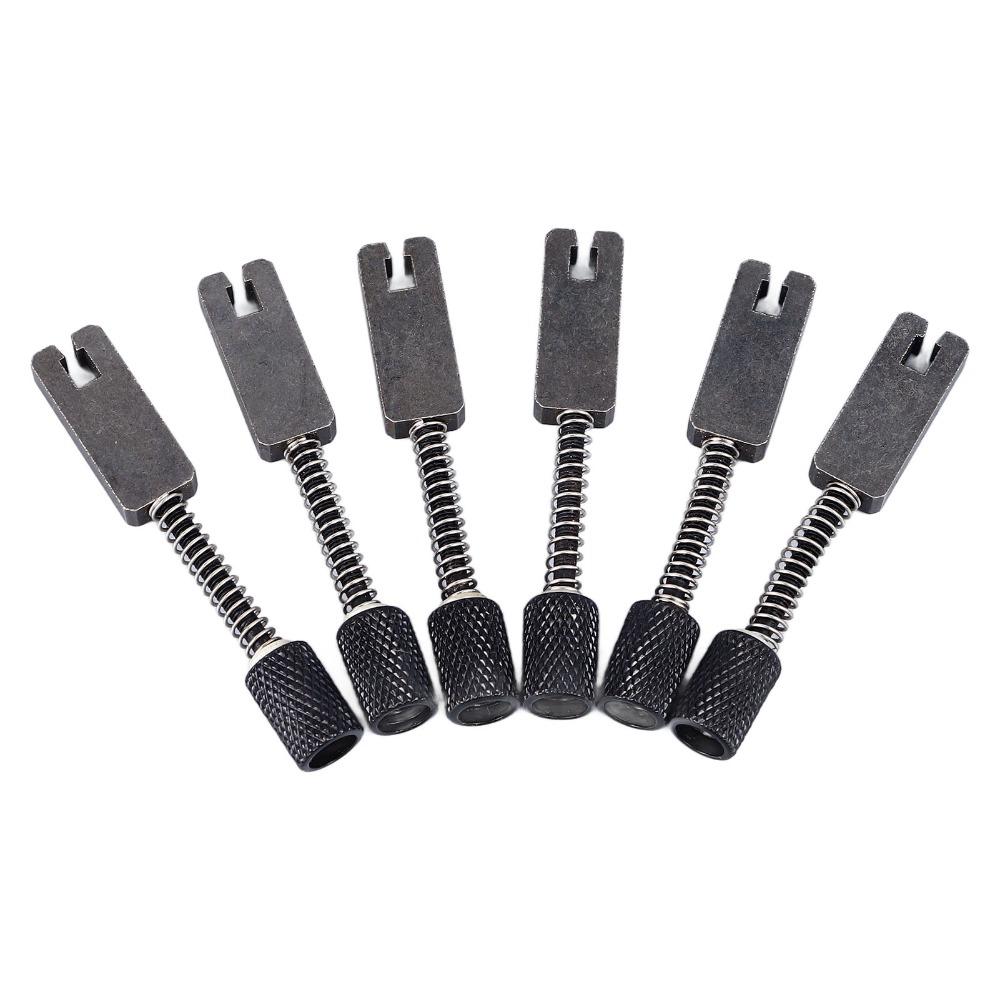 6PCS Metal Material Electric Guitar Bridge Black Color Bridge Replacement Parts For Bass Guitar