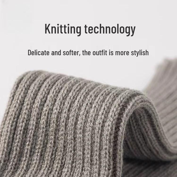 Dámské podzimní/zimní teplé pletené podkolenky - Prodyšné, mladistvý Lolita styl, hřejivé návleky na lýtka