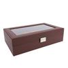 Watch Box with Watch Pillows Vintage Brown Leather 12 Slot Watch Case for Watch Display Storage