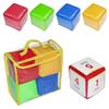 Children Soft Dice Learning Toys Baby Cube Toys Throwing Dice with Transparent Pockets Early