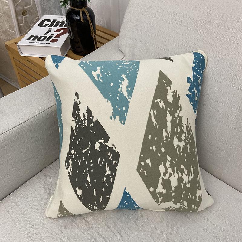 Polyester Pillow Case Cushion Cover 45x45cm Artistic Plaid Decoration Sofa Bedroom Throw Pillows