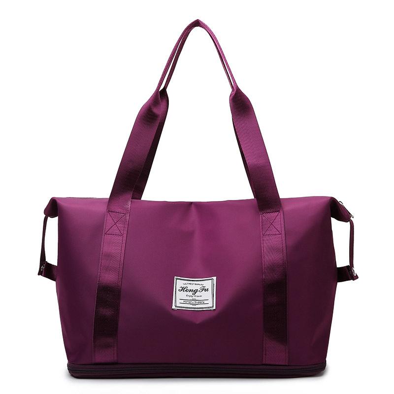Large capacity short-distance travel bag women's shoulder expansion layer wet and dry separation yoga sports fitness bag labor bag