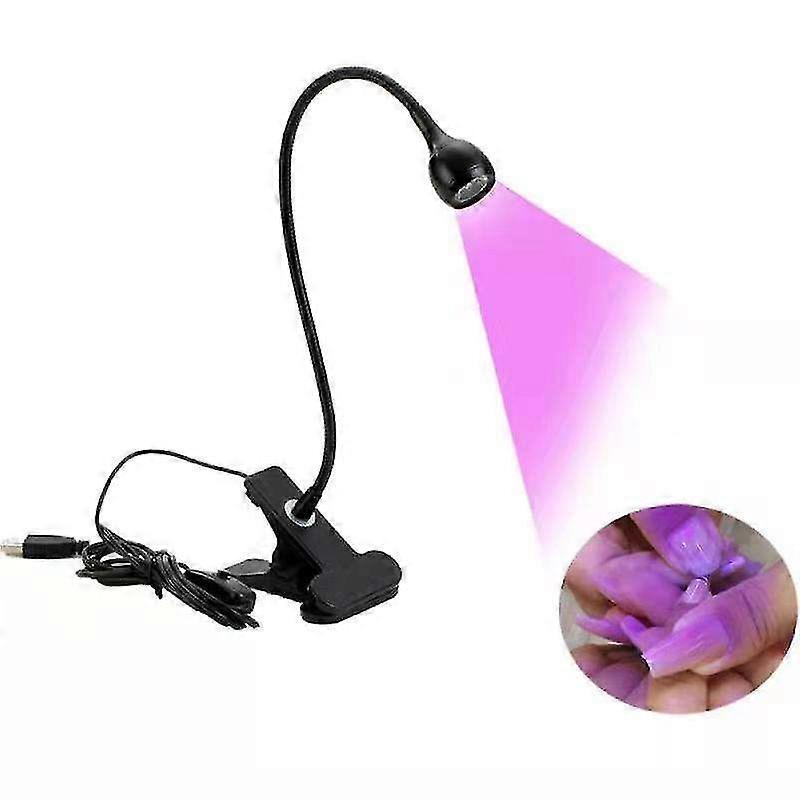 3W Handsfree UV Nail Lamp LED Dryer with Fixed Clip for Gel Nails 2 Pcs