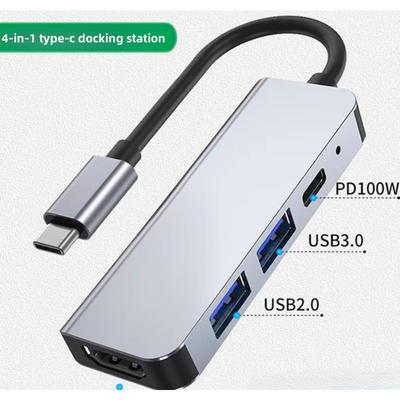 USB C Hub 4 In 1 Multiport Adapter for MacBook iPad Huawei Laptop with Type C Port HDMI USB 3 0 SD TF Card Reader