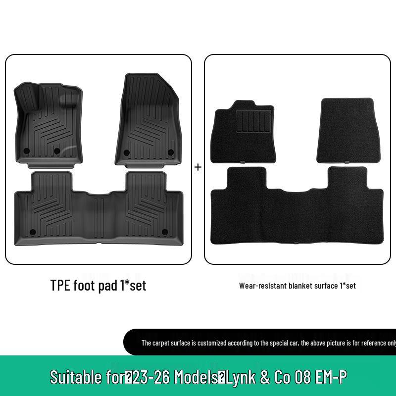 Covorașe pentru Podeaua Mașinii și Portbagaj Lynk & Co 08 EM-P 2023-2026 TPE