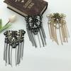 Cool Tassel Chain Epaulette Skull Jacket Vintage Brooch  Western-style clothes