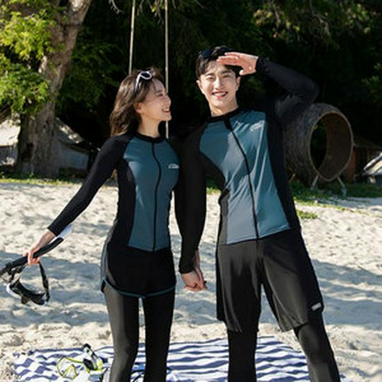 Quick-Dry Men's and Women's Long Sleeve Diving Suit - Split Design for Snorkeling, Surf, and Warmth Protection