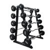 E-Langyan Rubber Coated Fixed Barbells, Kettlebells & Rack