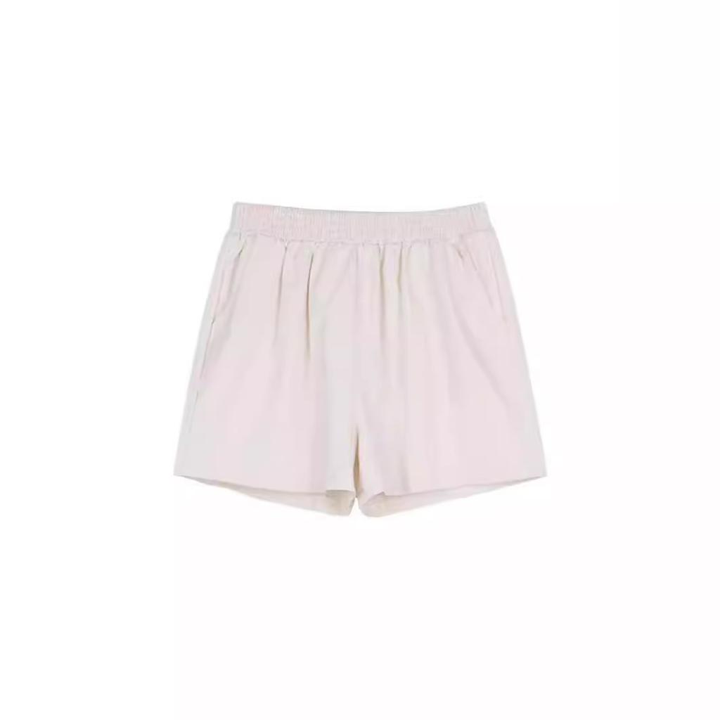 Design-sensual Elastic Waist Black Casual Pants Straight-leg Pants for Women In Summer Loose and Slim A-line Wide-leg Running