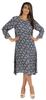 Bimba Printed Flared Midi Dress For Women Rayon Crepe Casual Summer Dress