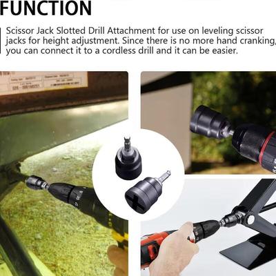 Scissor Jack Adapter Socket Universal Chrome Vanadium Steel Electric Impact Drill Ratchet Wrench Car Jack Lifting Tool Accessory