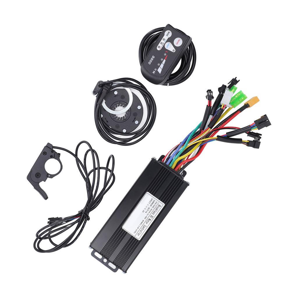 Electric Bike Controller Kit 30A Sine Wave 3 Mode Motor Controller S800 Display Panel PAS Sensor Thumb Throttle Kit 24V