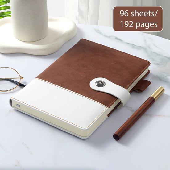 A5 Executive Notebook Thick Paper Notebook with Faux Leather Cover 192 Pages Personal Diary Notepad for Business Meetings