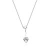 Tirrlirr Wave Cubic White Silver Necklace Stnssvw01157M