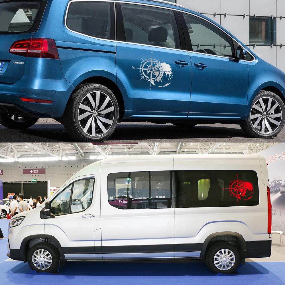 Car Stickers For Camper Van Horsebox Caravan RV Cargo Graphics Compass Styling Decoration Decals Cover Auto Tuning Accessories