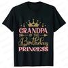 Fashion Birthday Princess Girls Party T-shirt Family Gathering Matching Sibling Tees Kids Adult Clothing Crown Graphic Y2k Tops