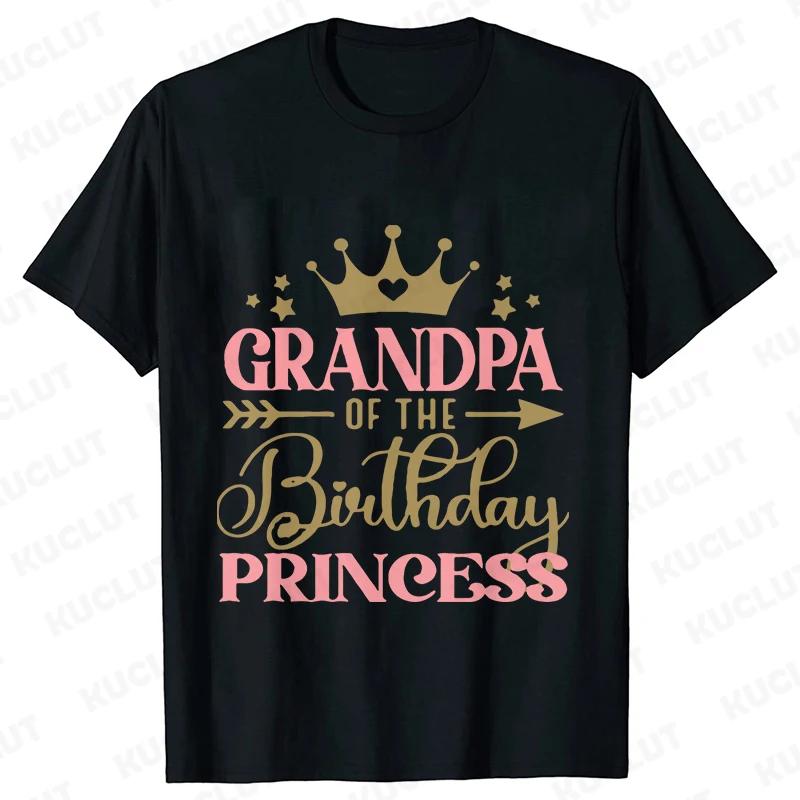Fashion Birthday Princess Girls Party T-shirt Family Gathering Matching Sibling Tees Kids Adult Clothing Crown Graphic Y2k Tops