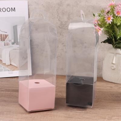 Transparent Rose Flower Box Plastic Cake Packaging Box Florist Wrapping Boxes