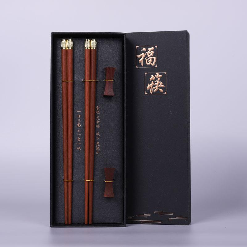 Alta Qualidade Premium Sândalo Vermelho Natural Palitos de Chopsticks Embalagem Caixa de Presente Talheres Domésticos Conjunto de Talheres Palitos de Chopsticks Chineses