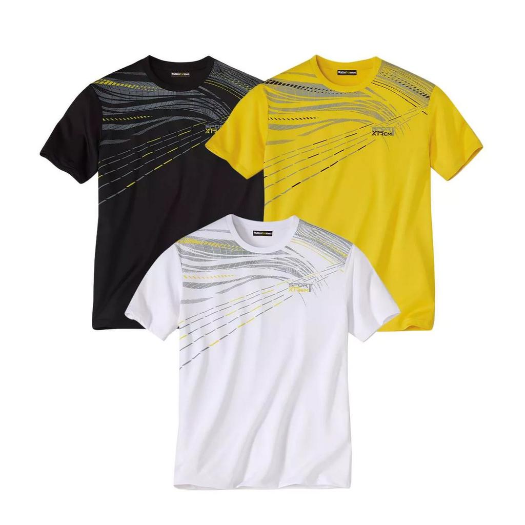 Atlas For Men Mens Graphic Print T-Shirt (Pack of 3)