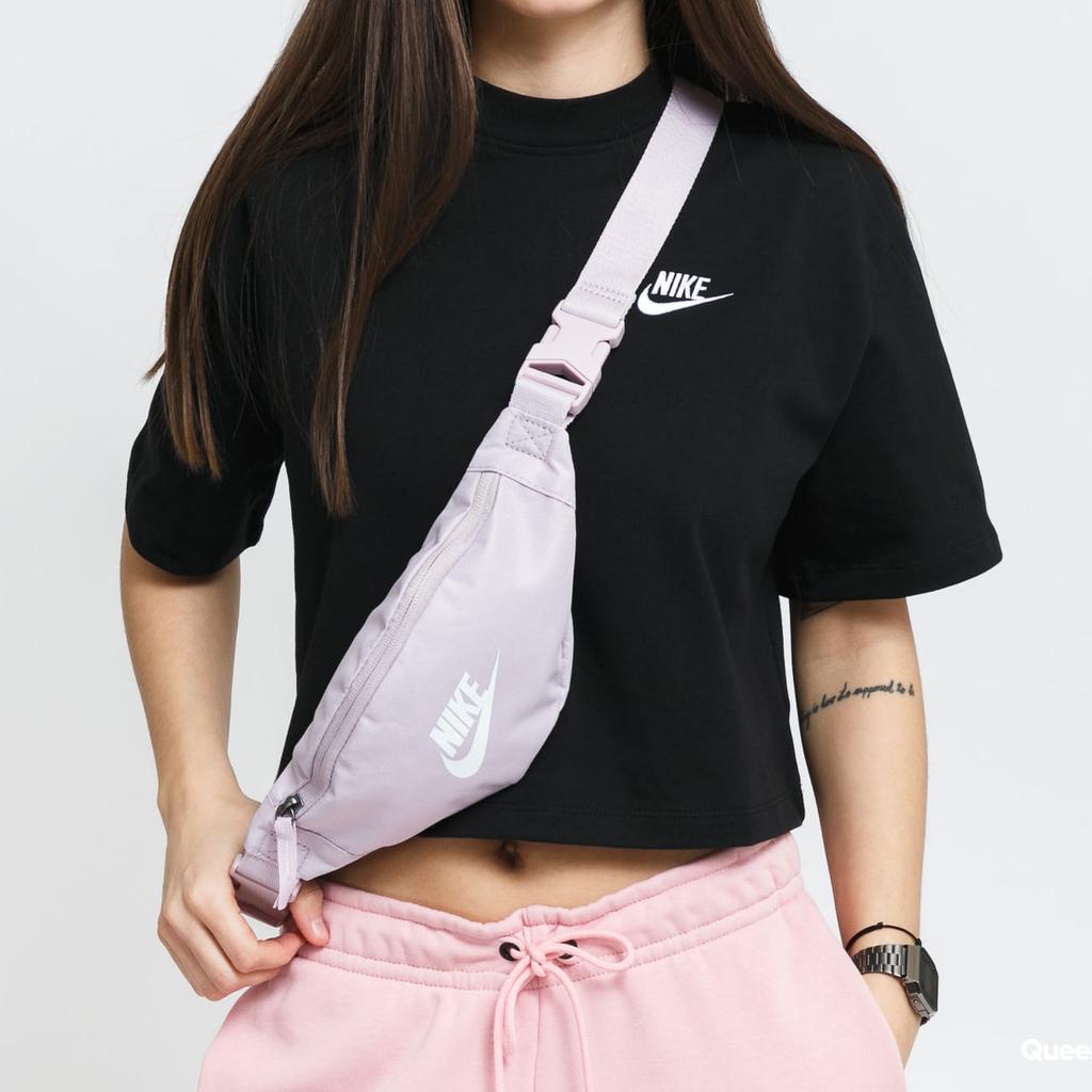 Nike Heritage Solid Color Logo Fabric Crossbody Chest Bag Waist Bag Unisex bags Light-Purple CV8964-576