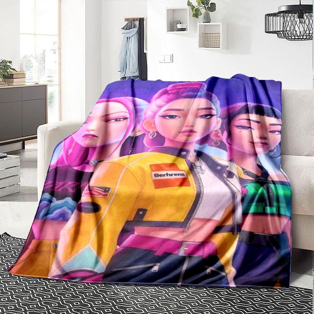 1pc Hunter X Kopo group Themed Flannel Blanket Suitable for Bed, Home Decor, Graduation Gifts, Easter, Back to School, Christmas, All Season Use