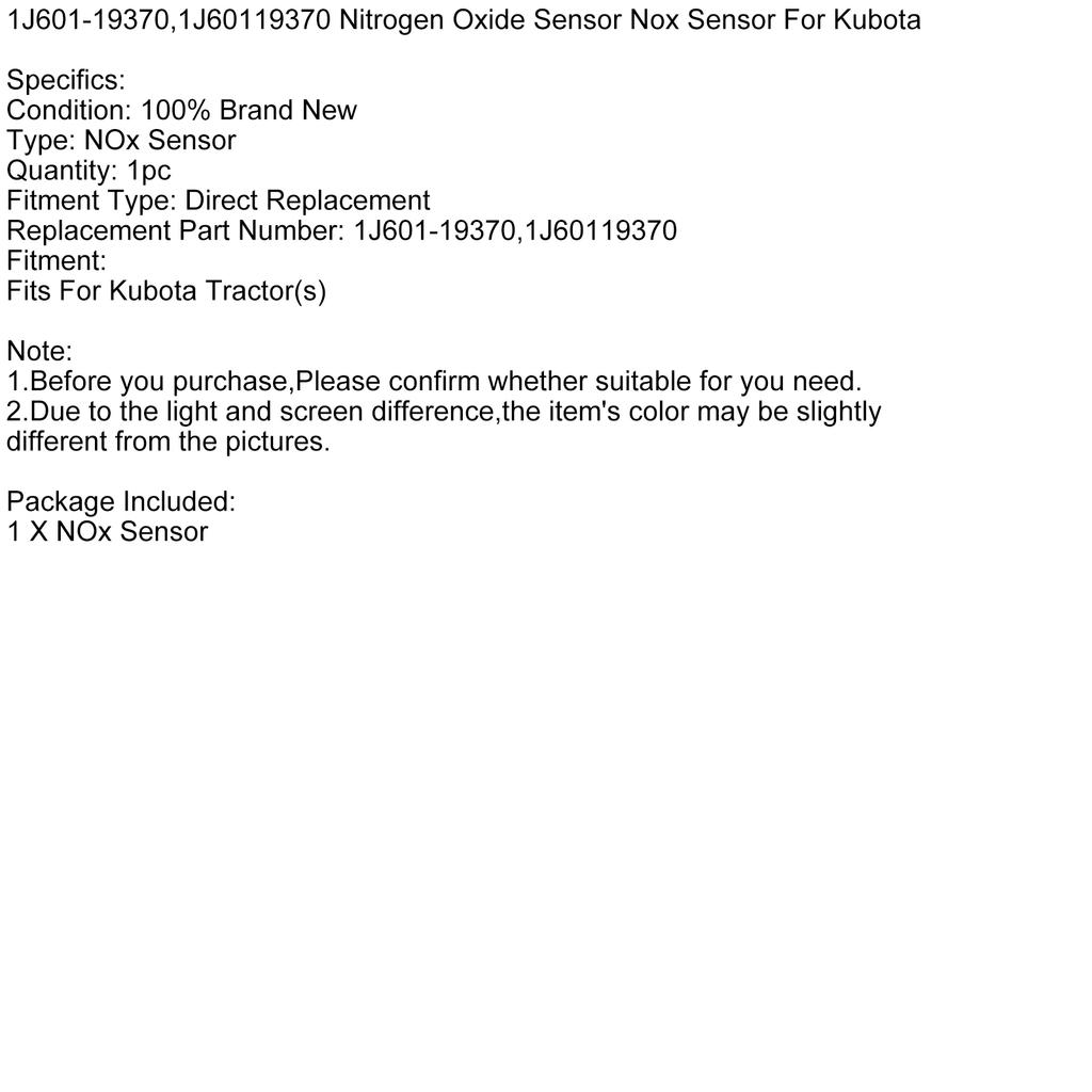 1J601-19370 1J60119370 Nitrogen Oxide Sensor Nox Sensor For Kubota