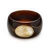 Hot Sale Smudge Coffee Resin Bracelet Ladies Arc Bracelet Girlfriend Ring Fashion Premium Jewelry