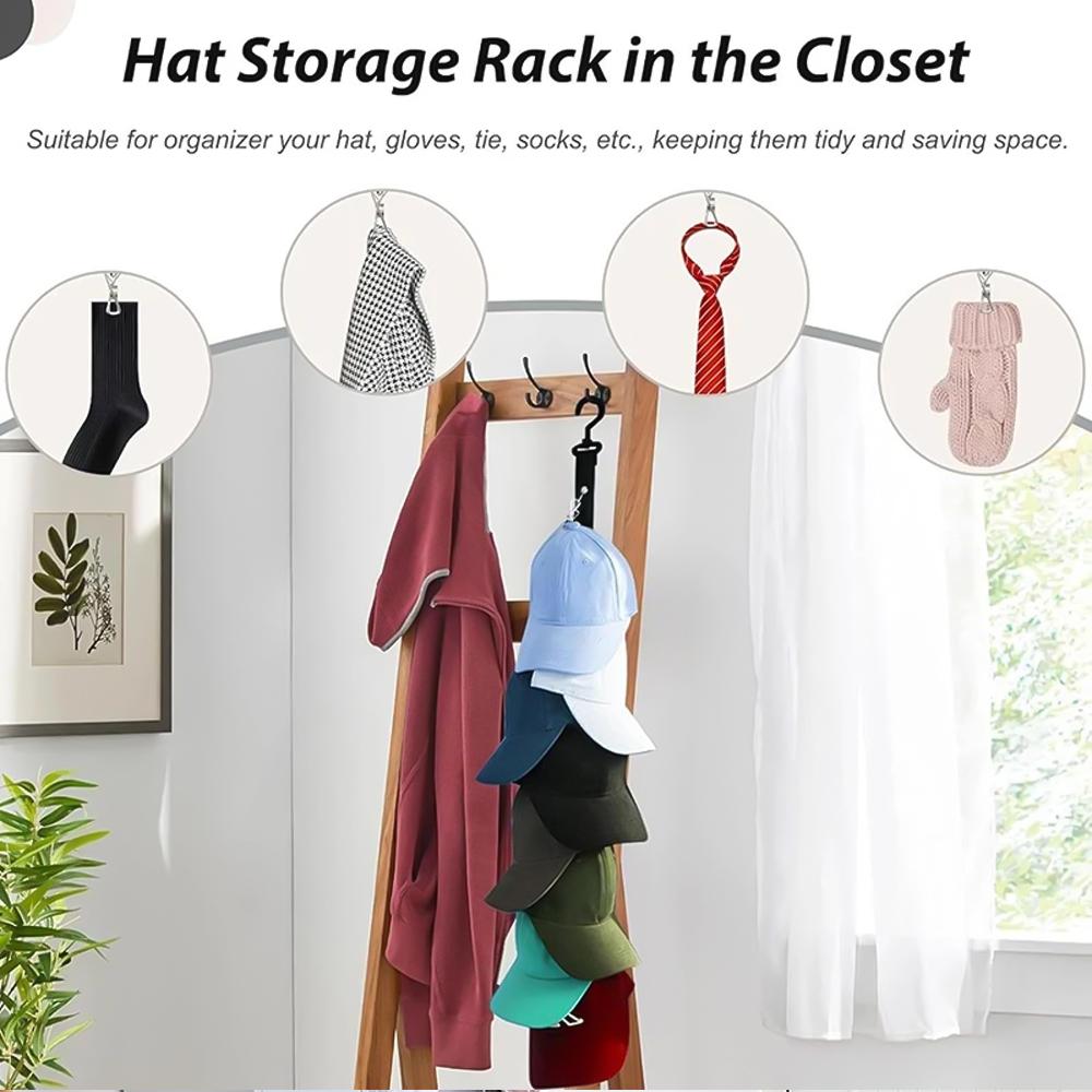 1pc wardrobe storage DIY hanger, hook 8 metal clip hanger wardrobe, hat scarf goods free perforated universal hook