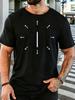 Unisex Retro Sword Star Symbol Minimal Art Graphic Cotton Short Sleeve Tee Crew Neck Soft Male Summer Casual Breathable Street Top