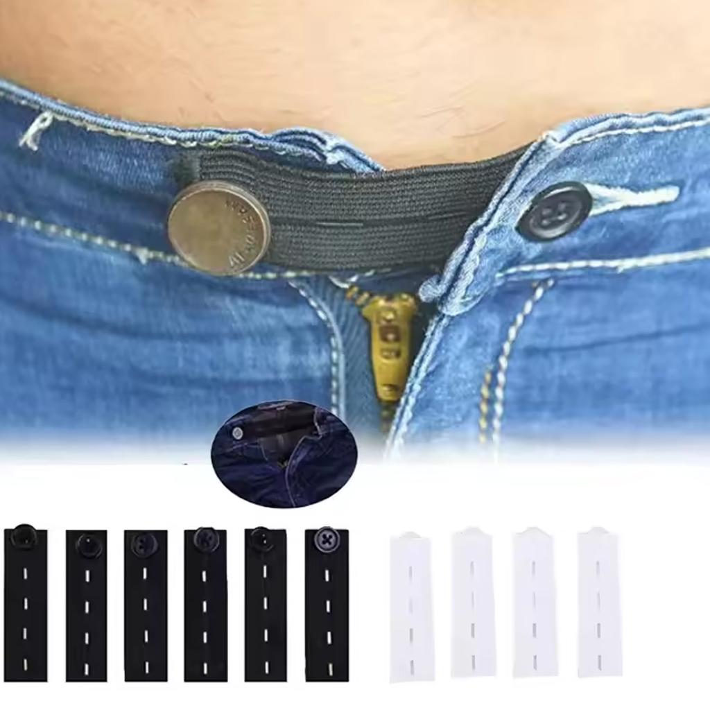 1 st- Elastisk midjeförlängare, justerbar bältesförlängare för jeans, knappförlängare för långbyxor
