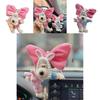 Cute Pink Bunny Bow Car Ornament Plush Hanging Pendant For Girls