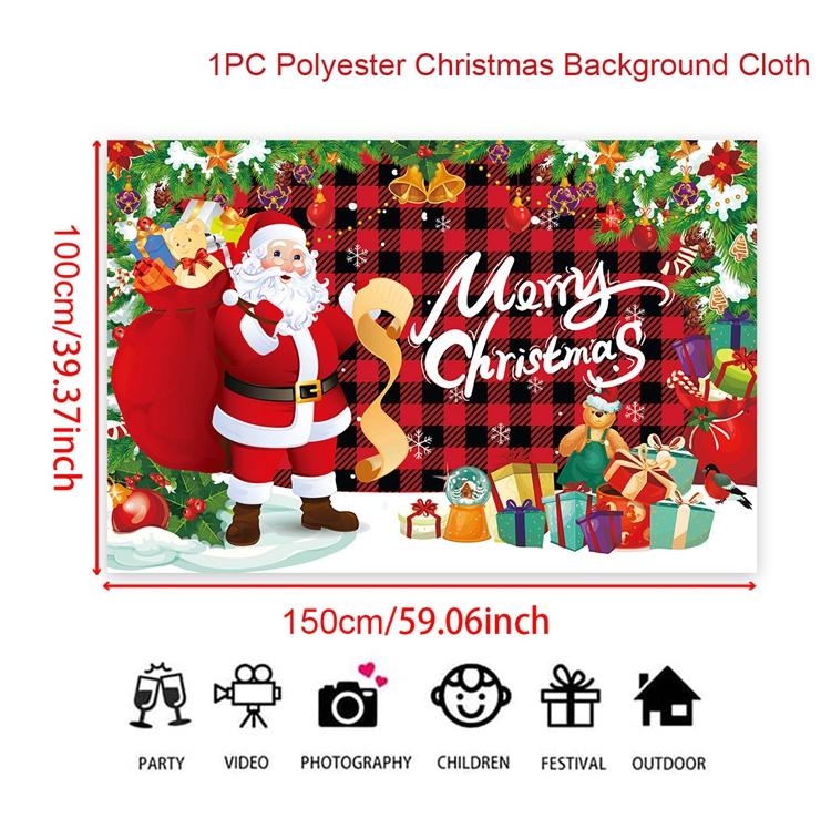 Christmas Backdrop Background Merry Christmas Decorations For Home 2025 Navidad Noel Kerst Natal Xmas Decor Supplies Gifts