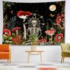 Mondphase Skelett Pilz Wandteppich Wandbehang Bohemian Art Hippie Tapitz Wohnzimmer Schlafzimmer Wohnkultur
