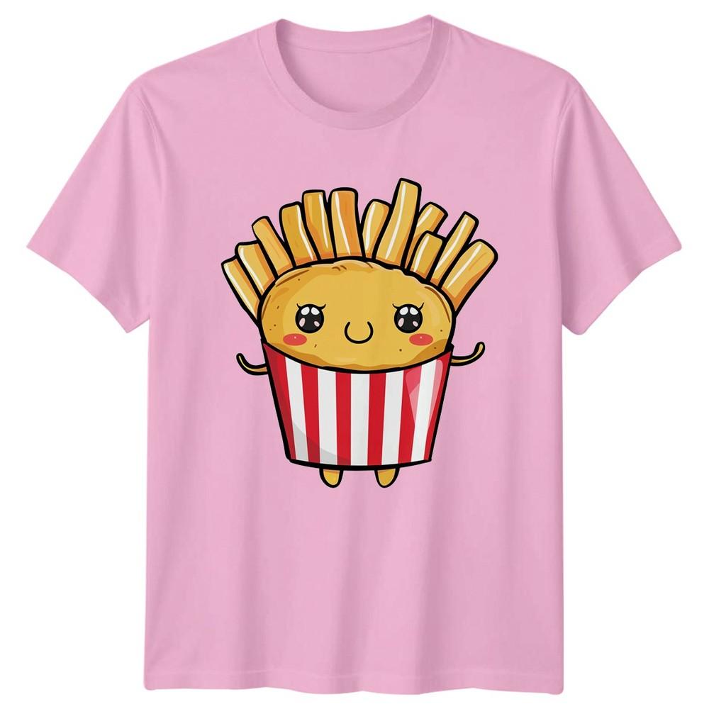 Happy Kawaii French Fries TShirt Kawaii Snacks Food Birthday Gift