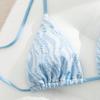 Dámský bikiny set s vázáním na straně, plavky s vodním vzorem 0901