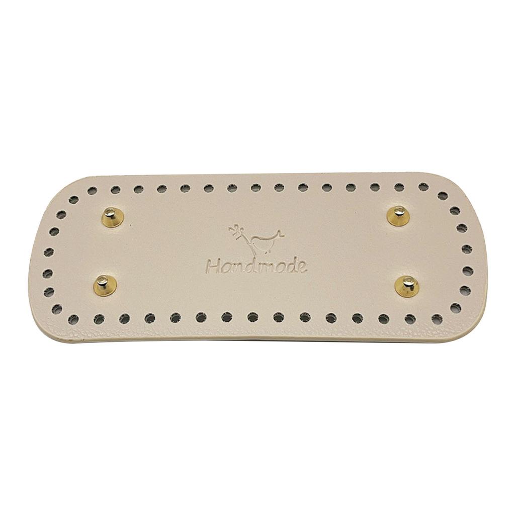 Oval Round Bags Bottom Leather Bag Base with 44 Holes Nail-Bottom Shaper Pad for DIY Crossbody Shoulder Bag Knitted Bag