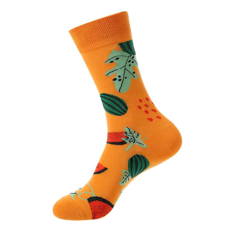 Cartoon Fruit Animal Cake Flower Mixed Colors, Pure Cotton, INS Fashion Brand, Net Red, Casual Fashion Socks for Men and Women