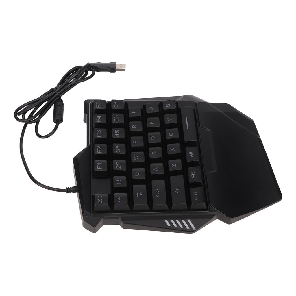 One Handed Gaming Keyboard 35 Keys Colorful Backlight Professional USB Interface Ergonomic RGB Keyboard for PC