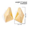Ingemark Simple Geometric Irregular Tapered Stud Earrings Women Trendy Gold Color Metal Piercing Earring Daily Jewelry Accessory