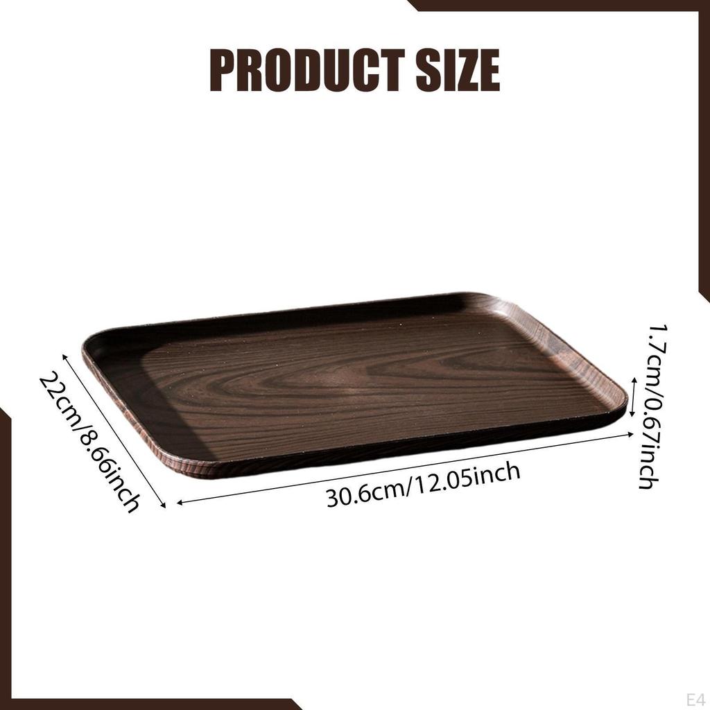 Rectangular Serving Tray Dinner Platter Dessert Vanity Snack Plate Dish Display Board for