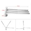 Stainless Steel Towel Rack Lightweight Towel Hanging Rod Rotation Activity Dishcloth Hanger Saving Space for Bathroom Kitchen