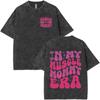 Vintage Washed Muscle Mommy Gym Rat Funny  Meme T Shirt Mens Women High Street Tshirt Aesthetic Fashion Oversized T Shirts