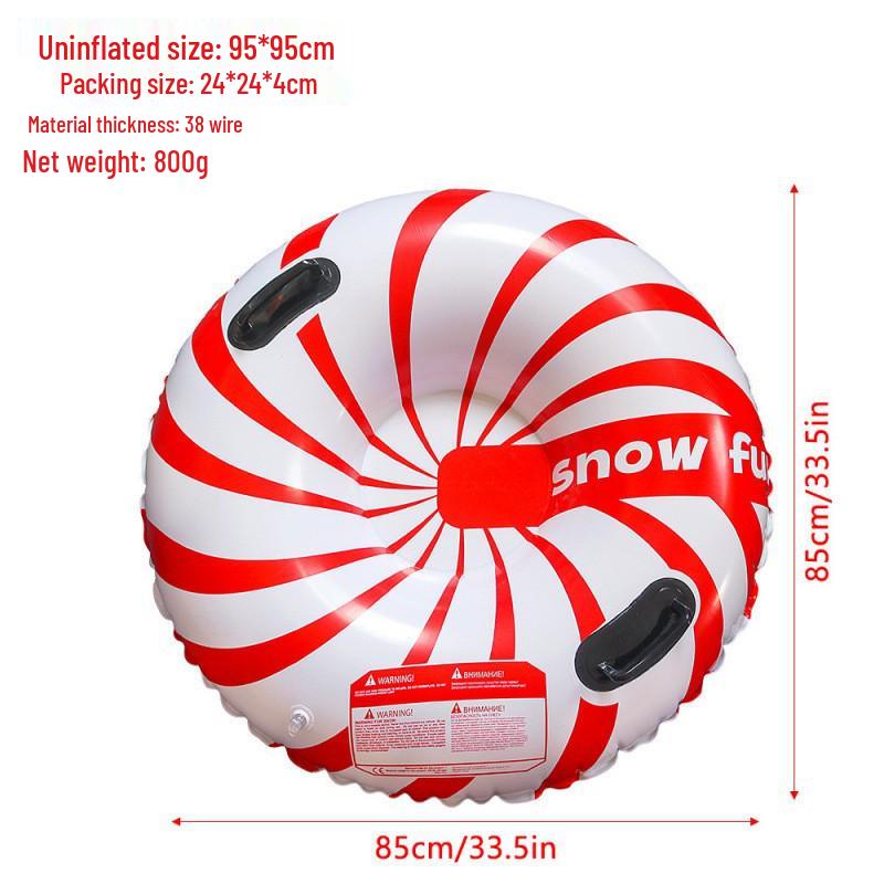 Inflatable 90cm Anti-Rollover Children's Ski Ring - Outdoor Cold-Resistant Thickened Ski Mat