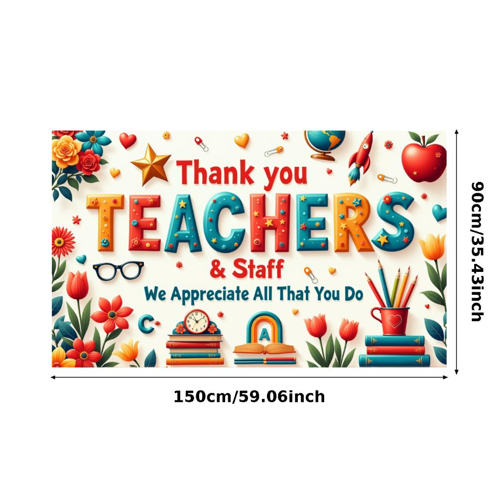 

Colorful Theme School Celebration Banner Thank You Banner Classroom Banner for Classroom Decoration Office Decoration