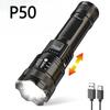 Powerful XHP70 Led Flashlights 5000LM Ultra Bright Tactical Light Emergency Spotlights Telescopic Zoom Light Built-in Battery