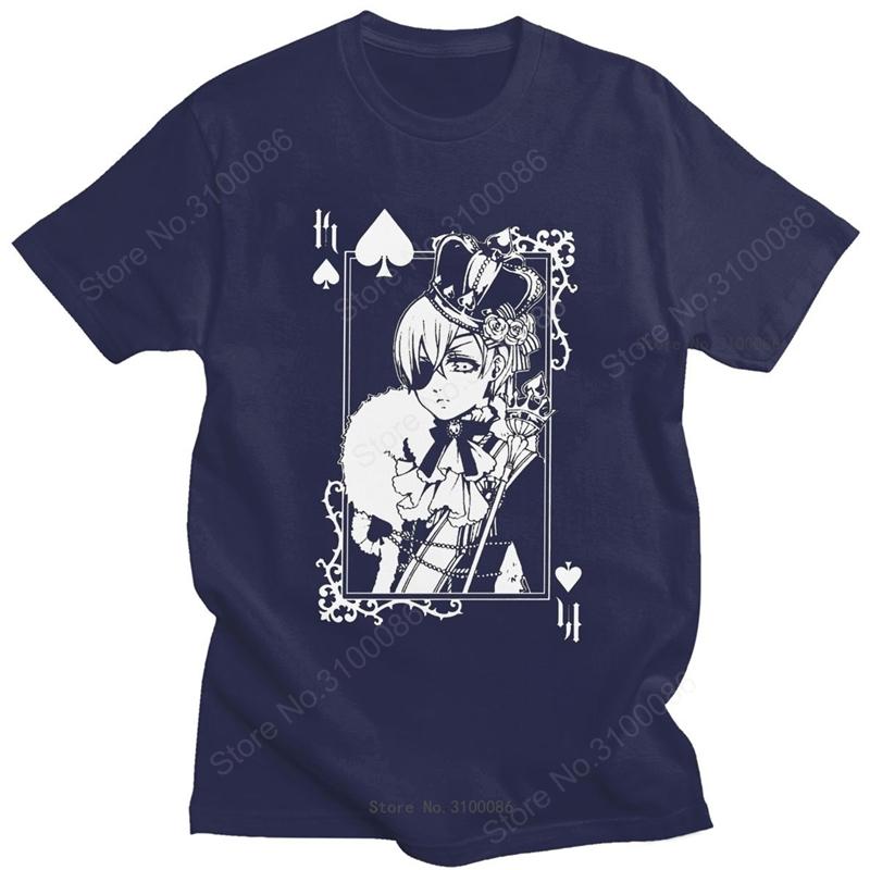 

Black Butler Ciel Phantomhive Tshirt Homme Cotton Japan Anime Unisexga Kuroshitsuji Tee Shirt Short Sleeved Novelty Tshirt Merch 4XL