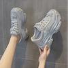 Sportliche Dad-Schuhe mit dicker Sohle für Damen, atmungsaktives Mesh, neu, Sommer, dünn, vielseitig, Rock, Strass, Freizeitschuhe