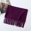 Women's Solid Color Imitation Cashmere Scarf - 200g, Red, Warm Autumn/Winter Shawl and Neckerchief