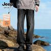 JEEP SPIRIT Men's Fleece-Lined Straight-Leg Jeans